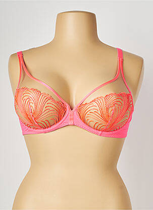 Soutien-gorge broderie haut soutien-gorge emboitant rose SIMONE PERELE femme