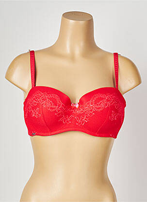 Soutien-gorge avec armature haut bandeau rouge VALEGE femme
