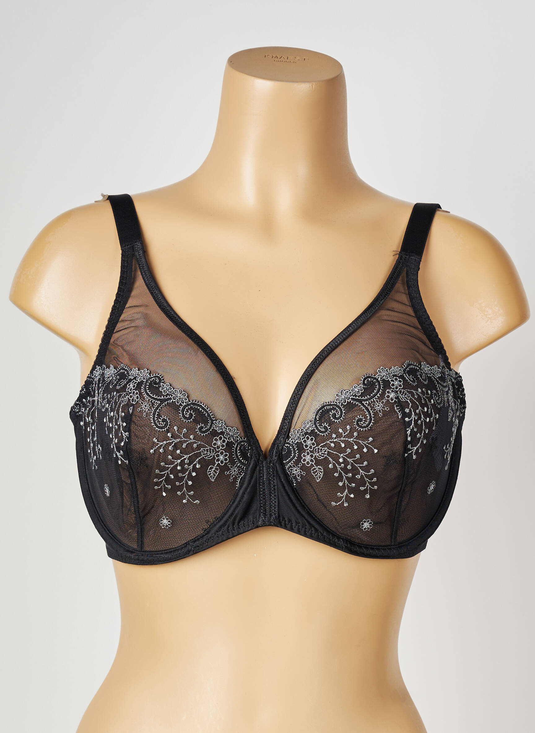 Soutien-gorge broderie haut soutien-gorge emboitant noir SIMONE PERELE femme
