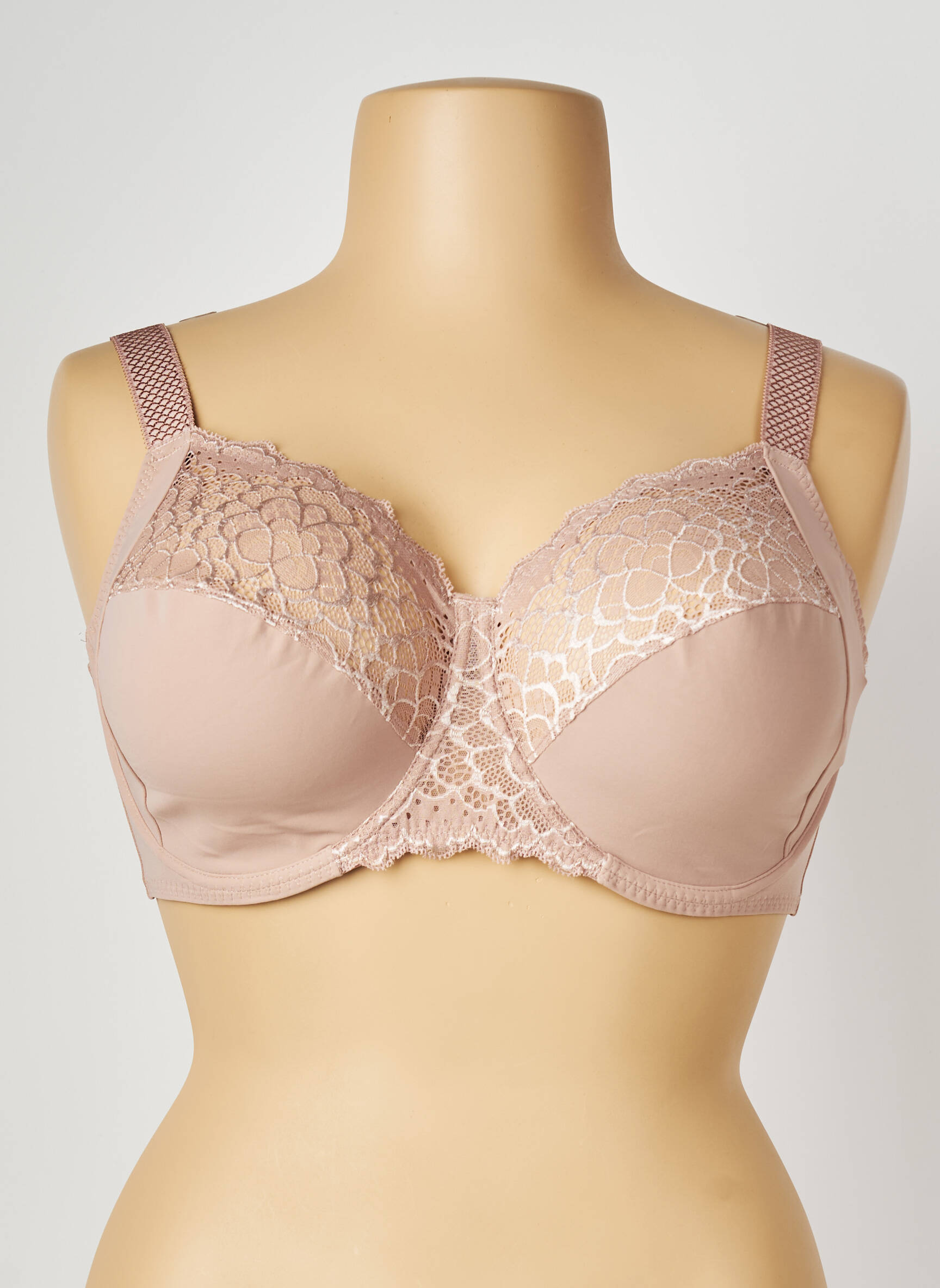 Soutien-gorge tissage dentelle haut soutien-gorge emboitant marron SIMONE PERELE femme