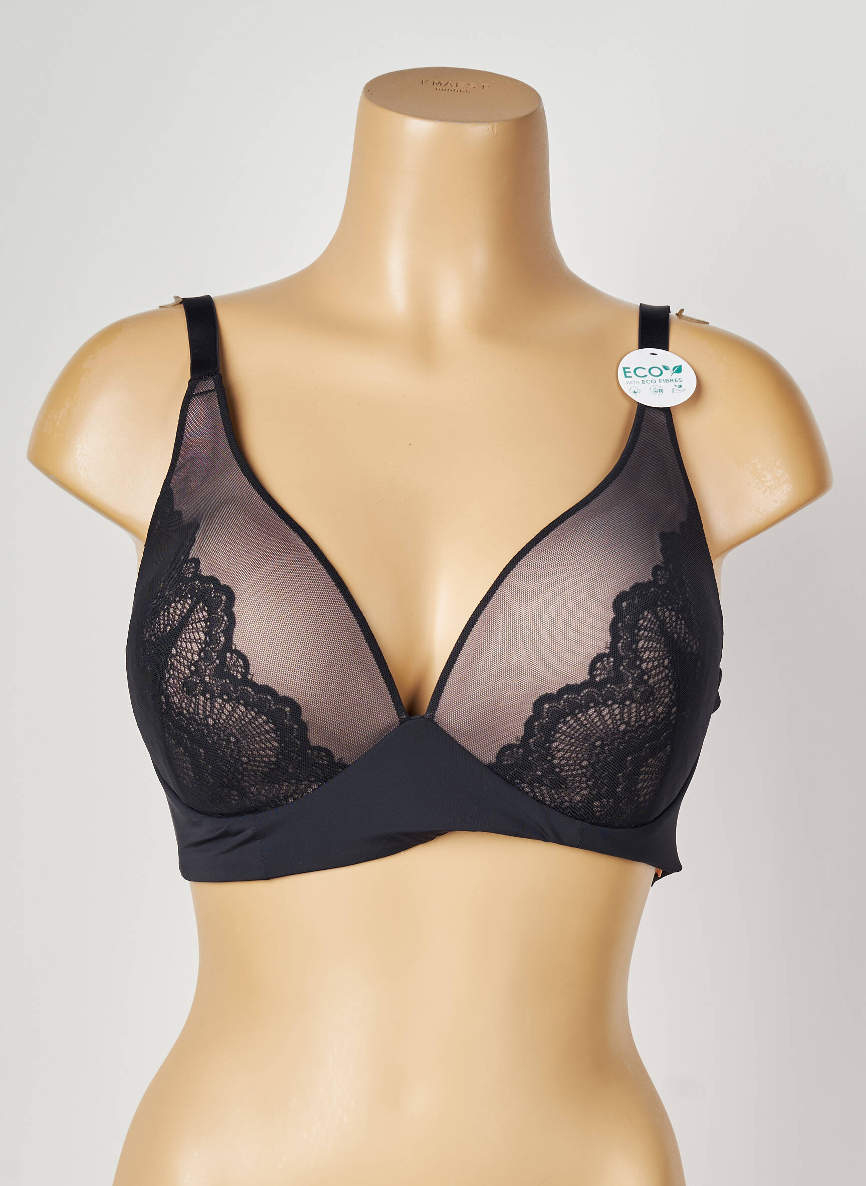 Soutien-gorge sans armature haut soutien-gorge moulé noir DORINA femme