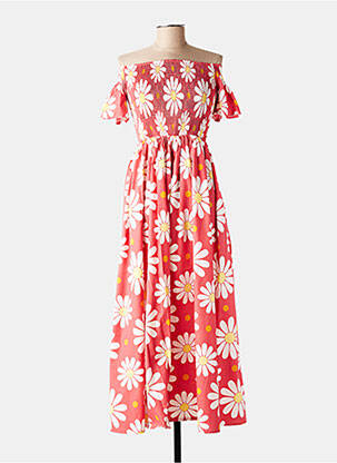 Robe longue manches courtes manches courtes rose DANCING DAYS femme