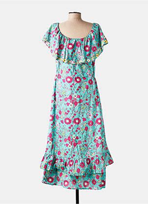 Robe longue manches courtes manches courtes vert RHUM RAISIN femme