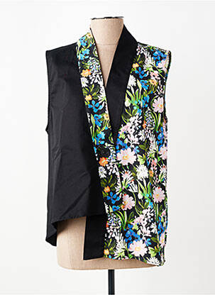 Gilet sans manche fermeture boutonnée sur le devant noir RHUM RAISIN femme