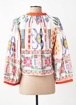 Veste chic tissage crêpe orange LUNA LLENA femme