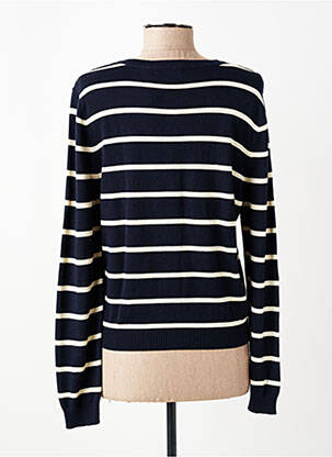 Gilet manches longues col rond bleu BANNED femme