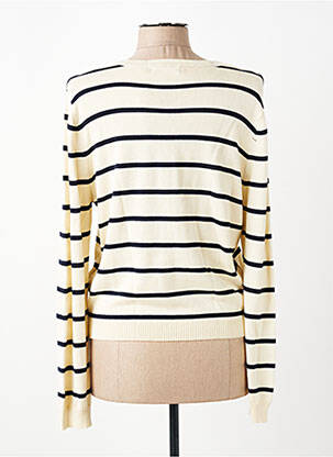 Gilet manches longues col rond beige BANNED femme