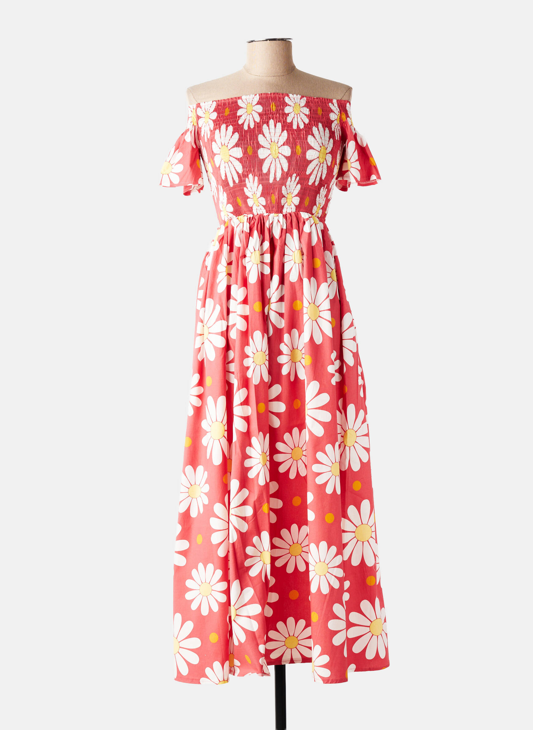Robe longue manches courtes manches courtes rose DANCING DAYS femme