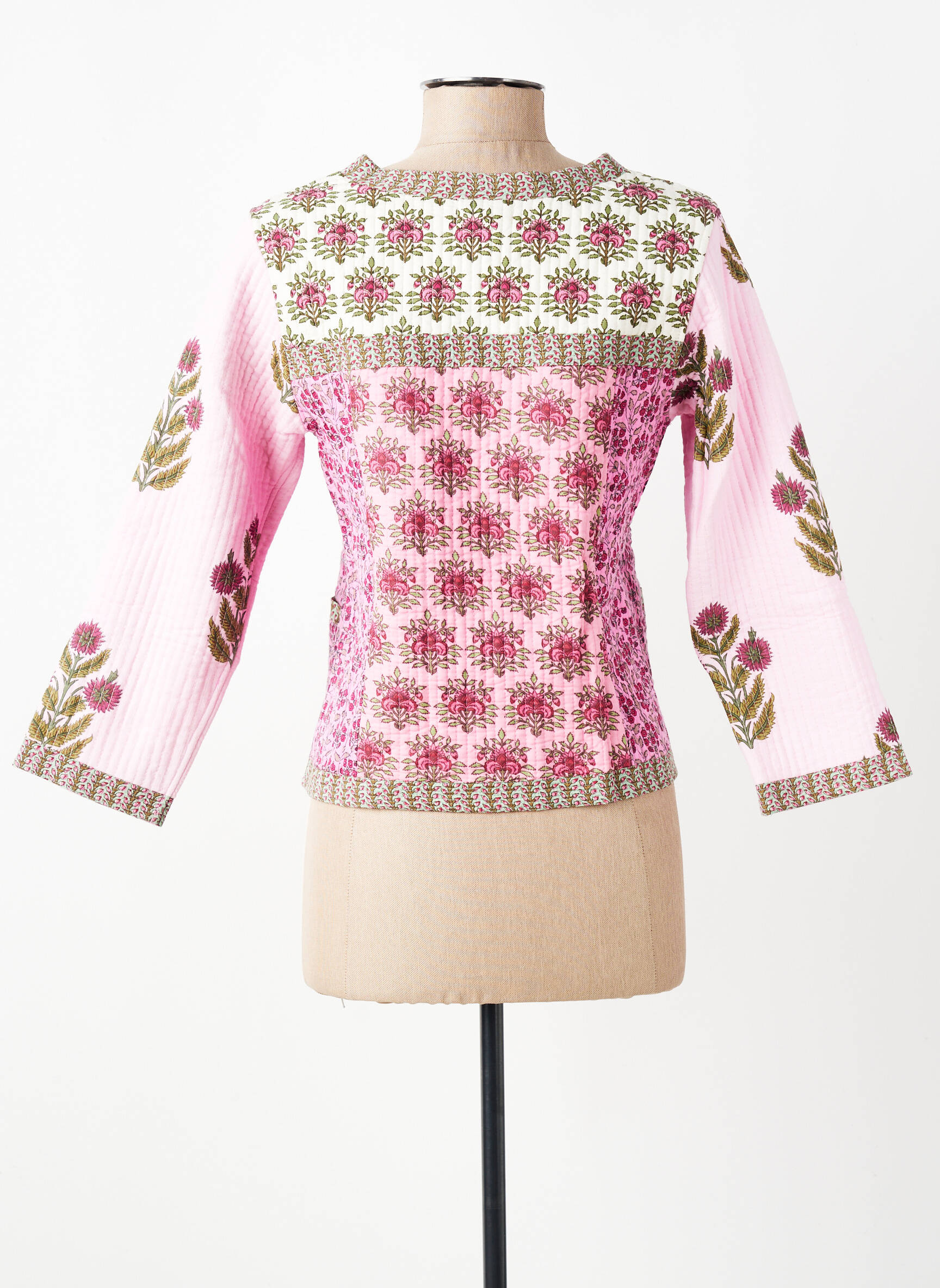 Veste chic col rond rose LUNA LLENA femme