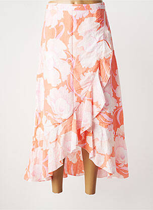 Jupe longue taille élastique orange BRIGITTE BARDOT femme