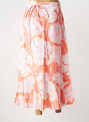 Jupe longue taille élastique orange BRIGITTE BARDOT femme