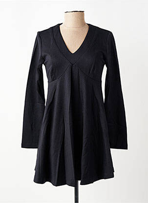 Robe courte coupe évasée manches longues noir COUTURIST femme