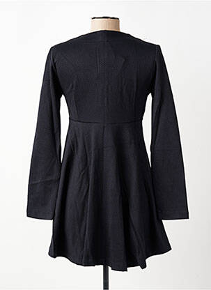 Robe courte coupe évasée manches longues noir COUTURIST femme