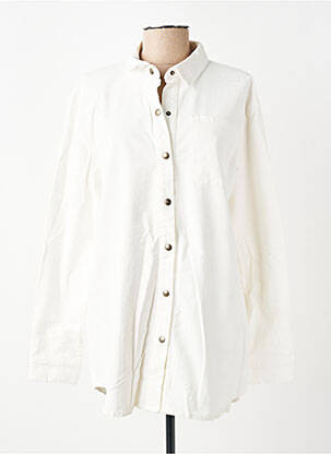 Chemisier coupe droite manches longues blanc COUTURIST femme