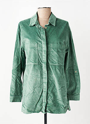 Chemisier coupe droite manches longues vert COUTURIST femme