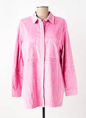 Chemisier coupe droite manches longues rose COUTURIST femme