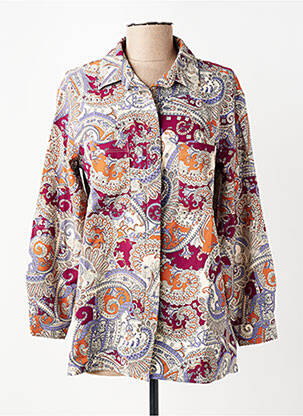 Chemisier imprimé fantaisie manches longues violet COUTURIST femme
