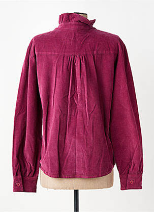Chemisier coupe droite manches longues violet COUTURIST femme