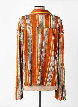 Chemisier coupe cintrée manches longues marron COUTURIST femme