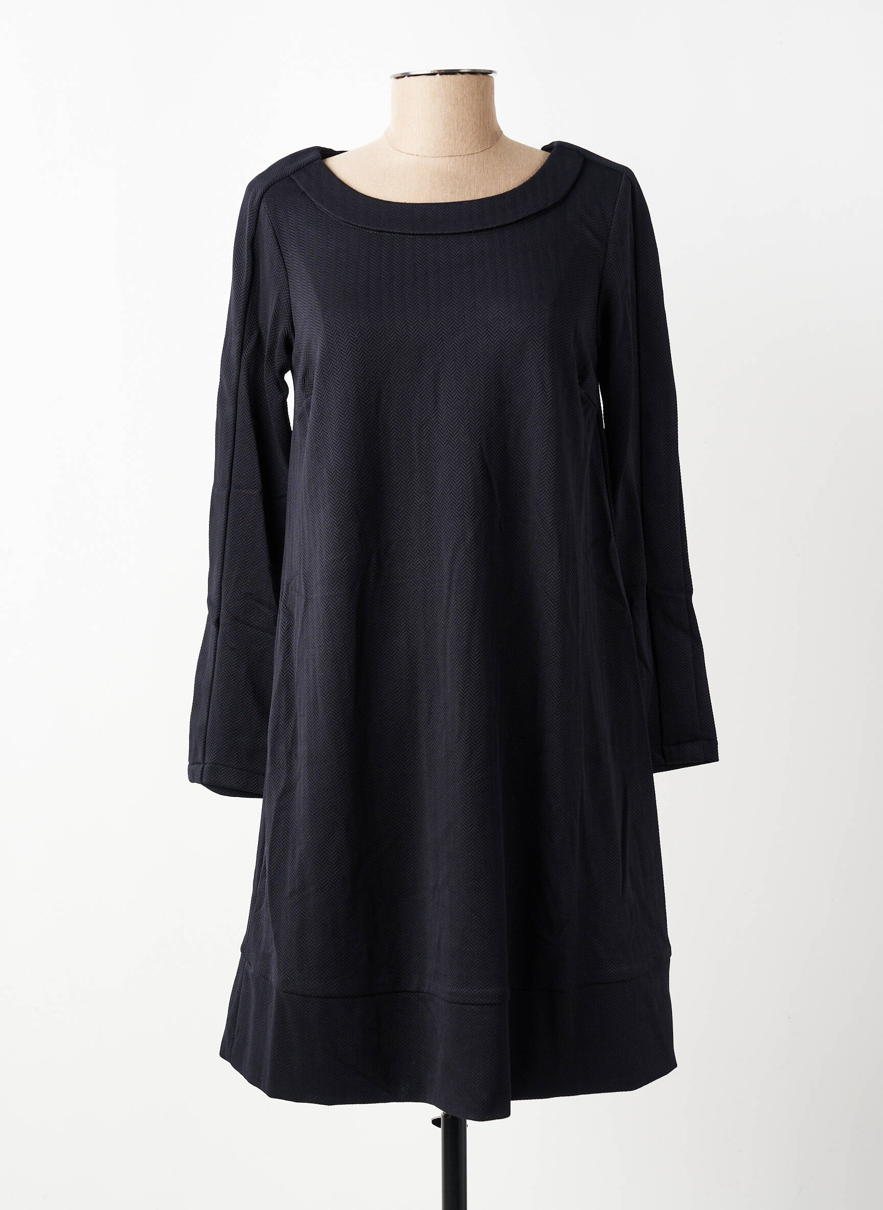 Robe mi-longue manches longues manches longues noir COUTURIST femme