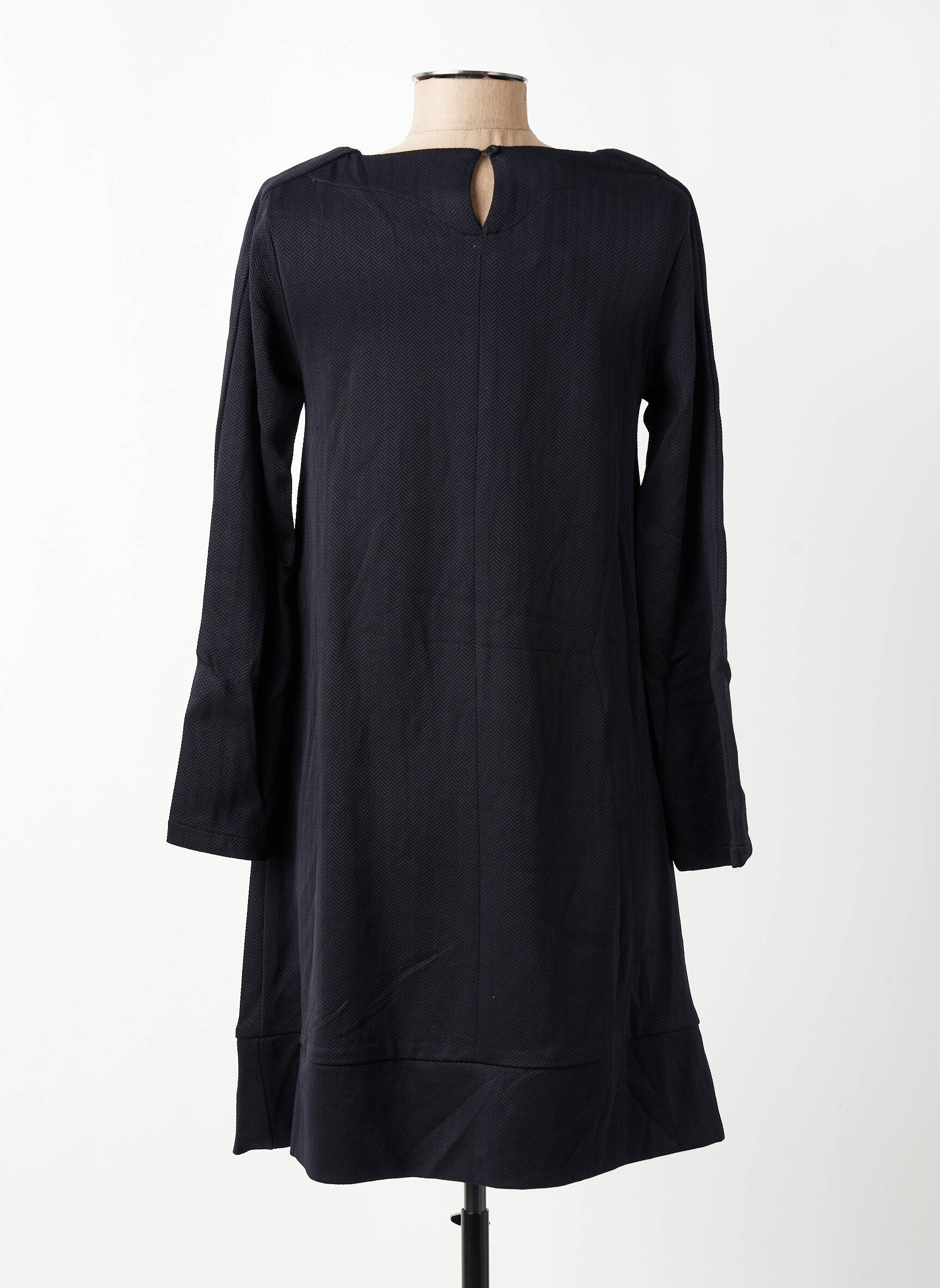 Robe mi-longue manches longues manches longues noir COUTURIST femme