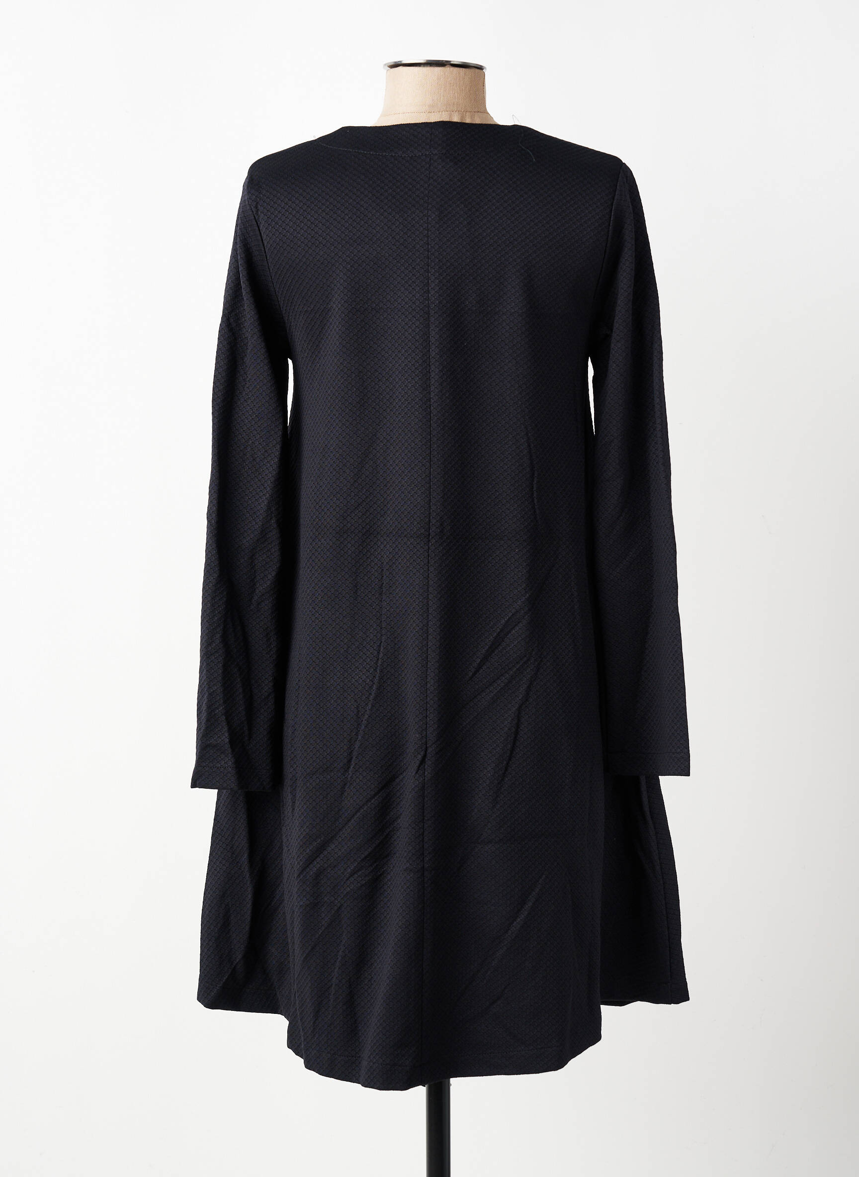 Robe courte coupe évasée manches longues noir COUTURIST femme