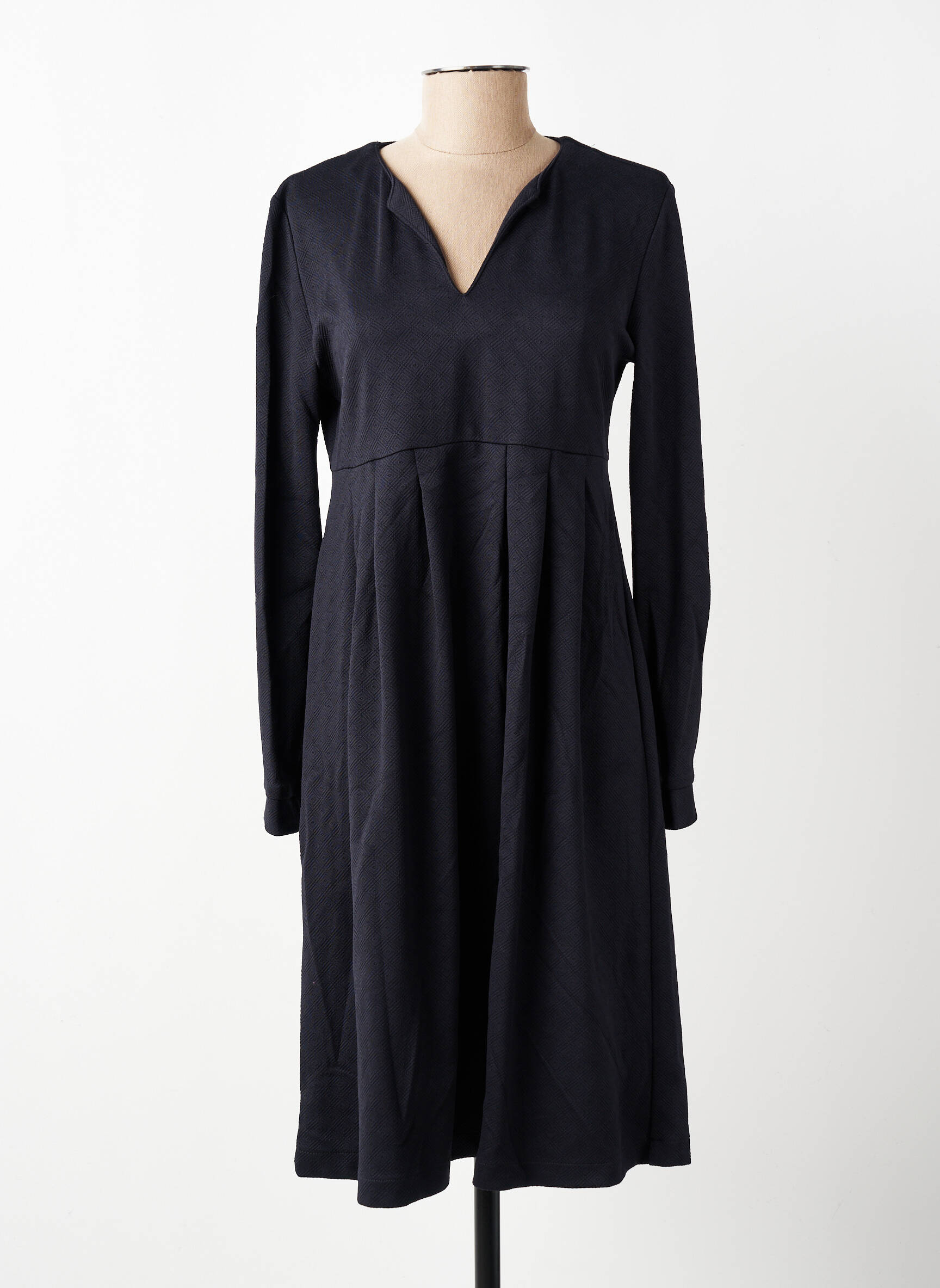 Robe mi-longue manches longues manches longues noir COUTURIST femme