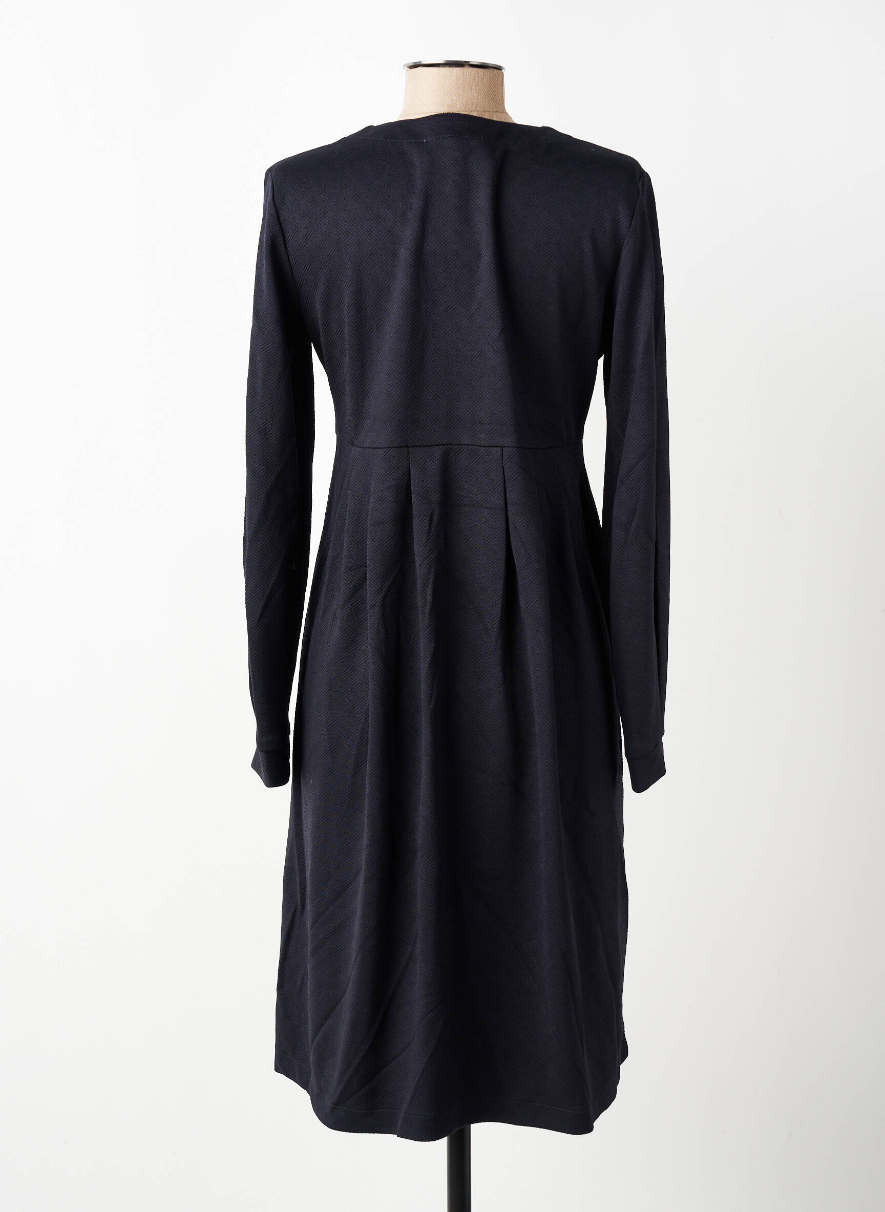 Robe mi-longue manches longues manches longues noir COUTURIST femme