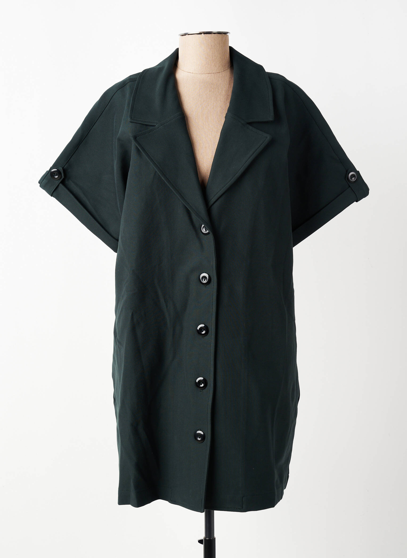 Robe courte manches courtes manches courtes vert COUTURIST femme