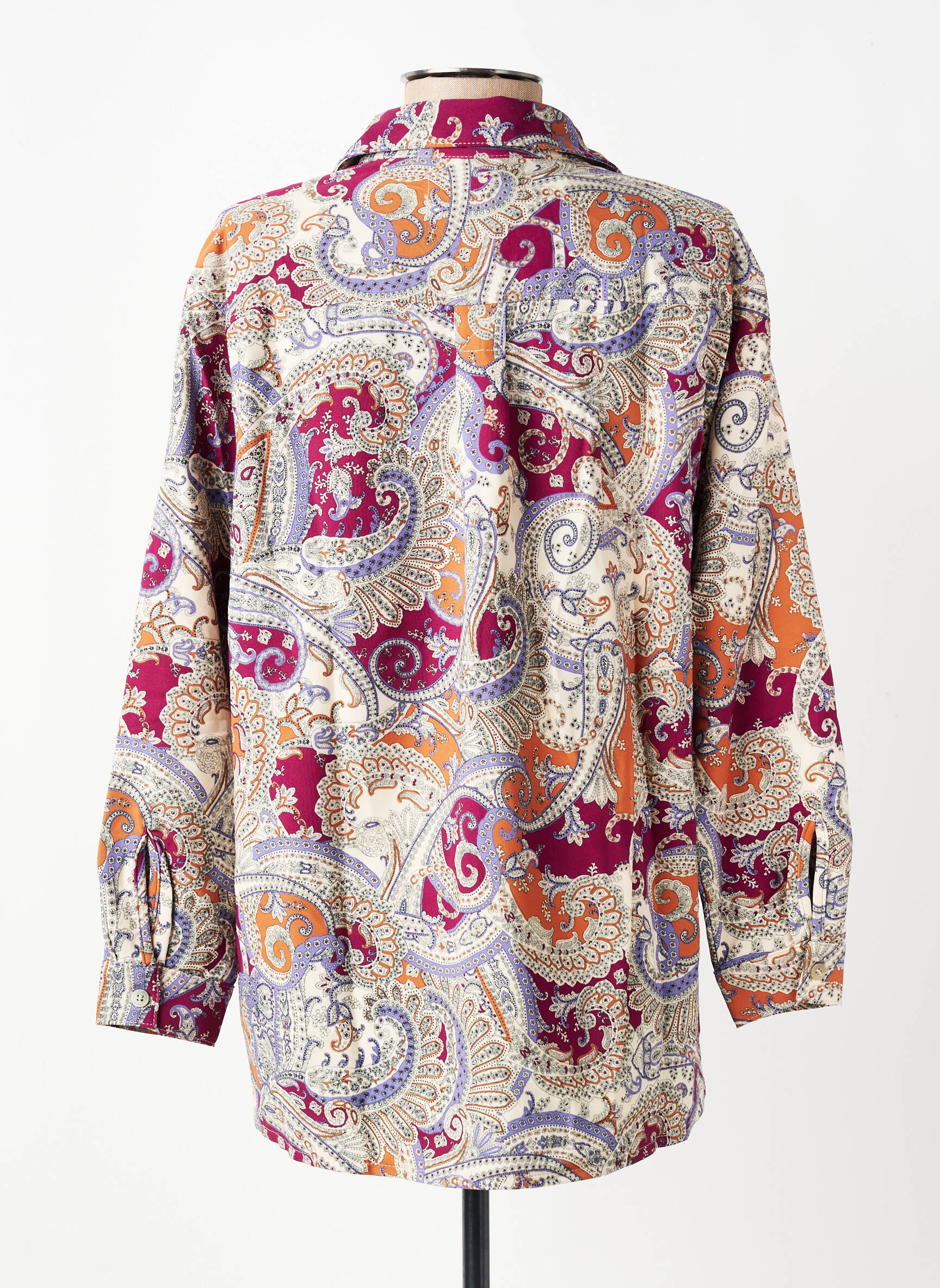 Chemisier imprimé fantaisie manches longues violet COUTURIST femme