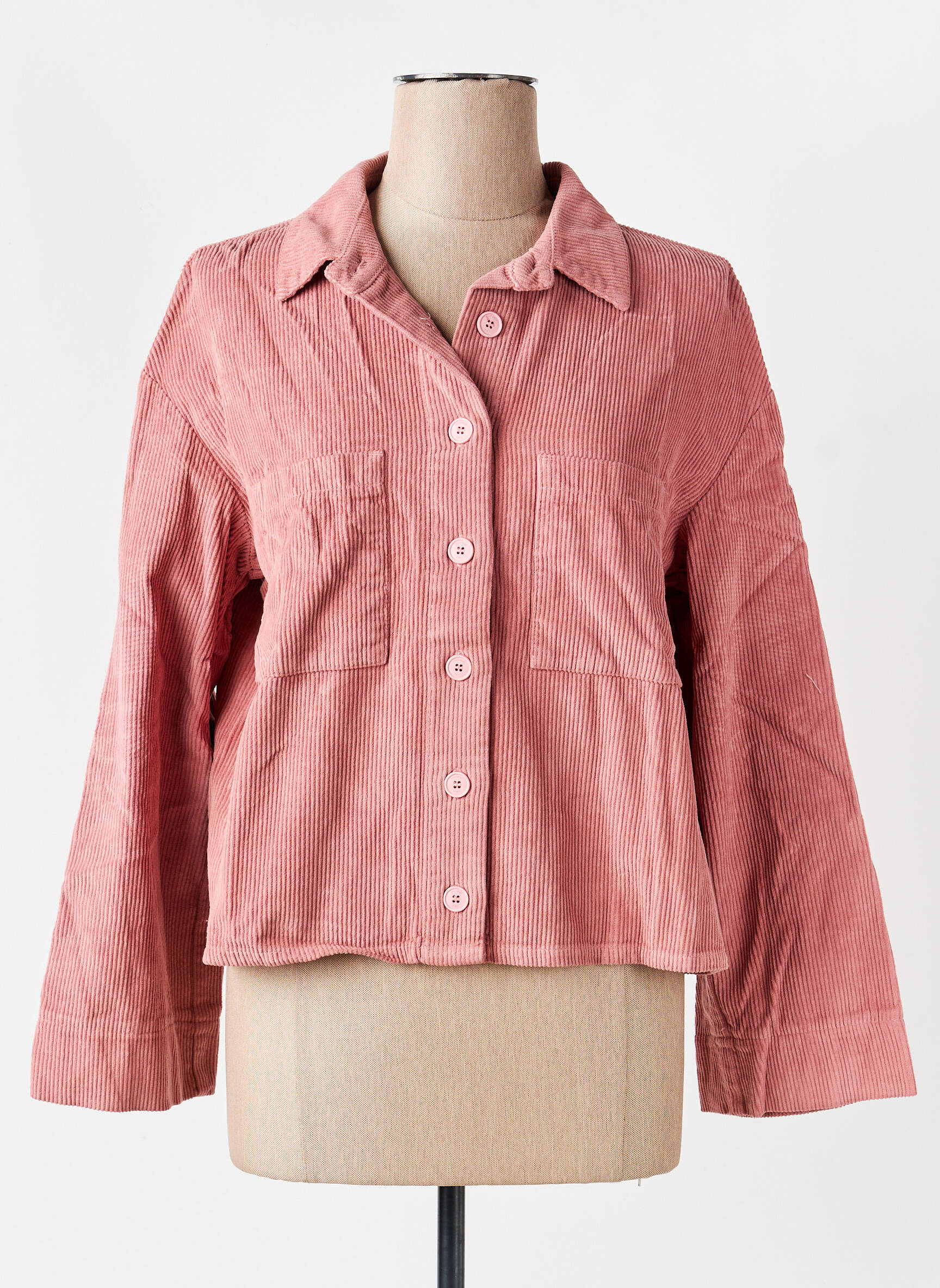 Veste casual coupe droite rose COUTURIST femme