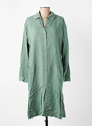 Robe longue manches longues manches longues vert COUTURIST femme