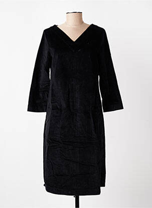 Robe mi-longue manches 3/4 manches 3/4 noir COUTURIST femme