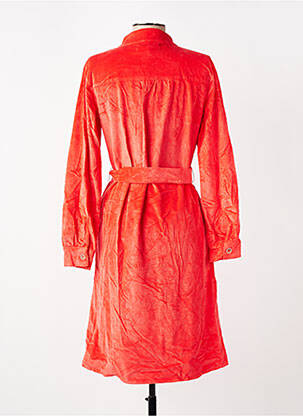 Robe mi-longue manches longues manches longues rouge COUTURIST femme