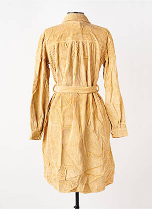 Robe mi-longue manches longues manches longues marron COUTURIST femme