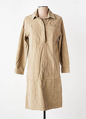 Robe courte manches longues manches longues beige COUTURIST femme