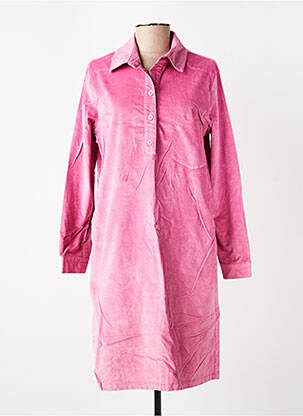 Robe mi-longue manches longues manches longues rose COUTURIST femme