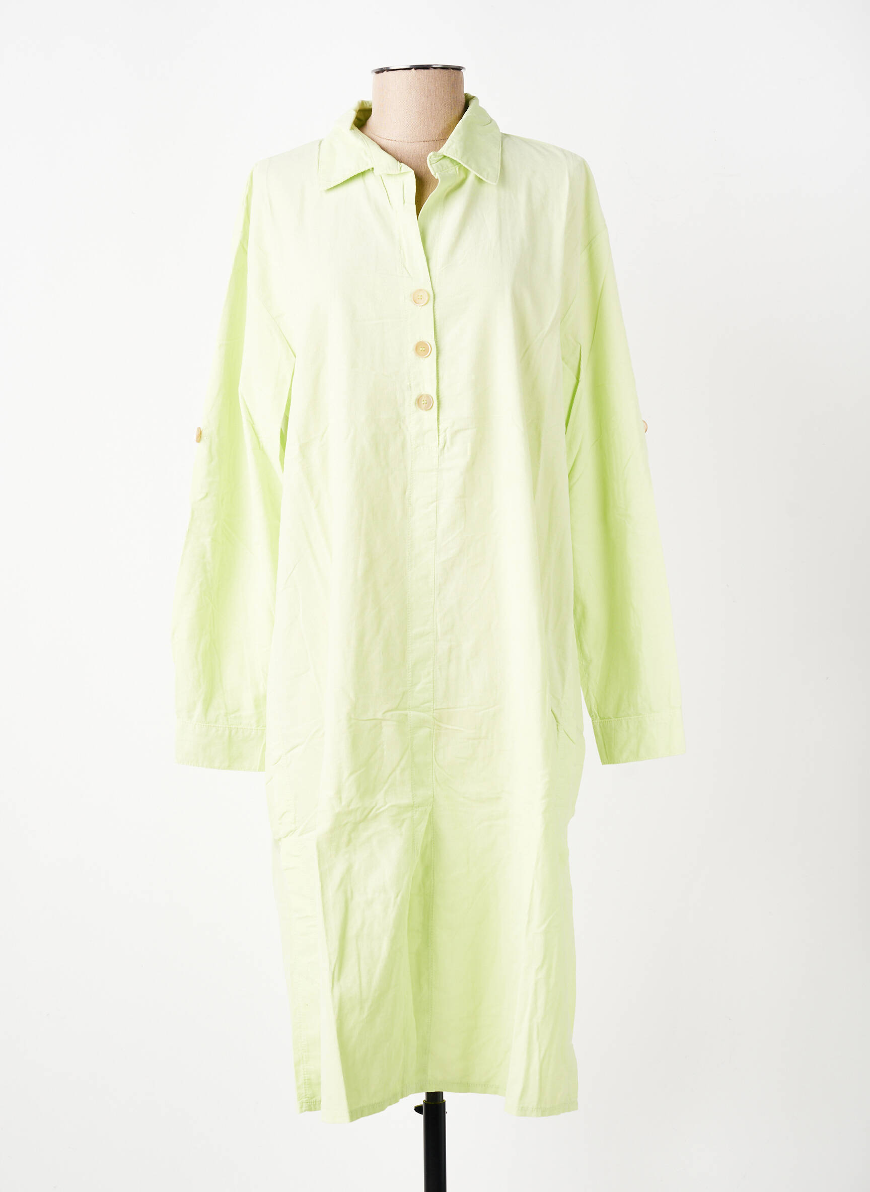 Robe longue manches longues manches longues vert COUTURIST femme