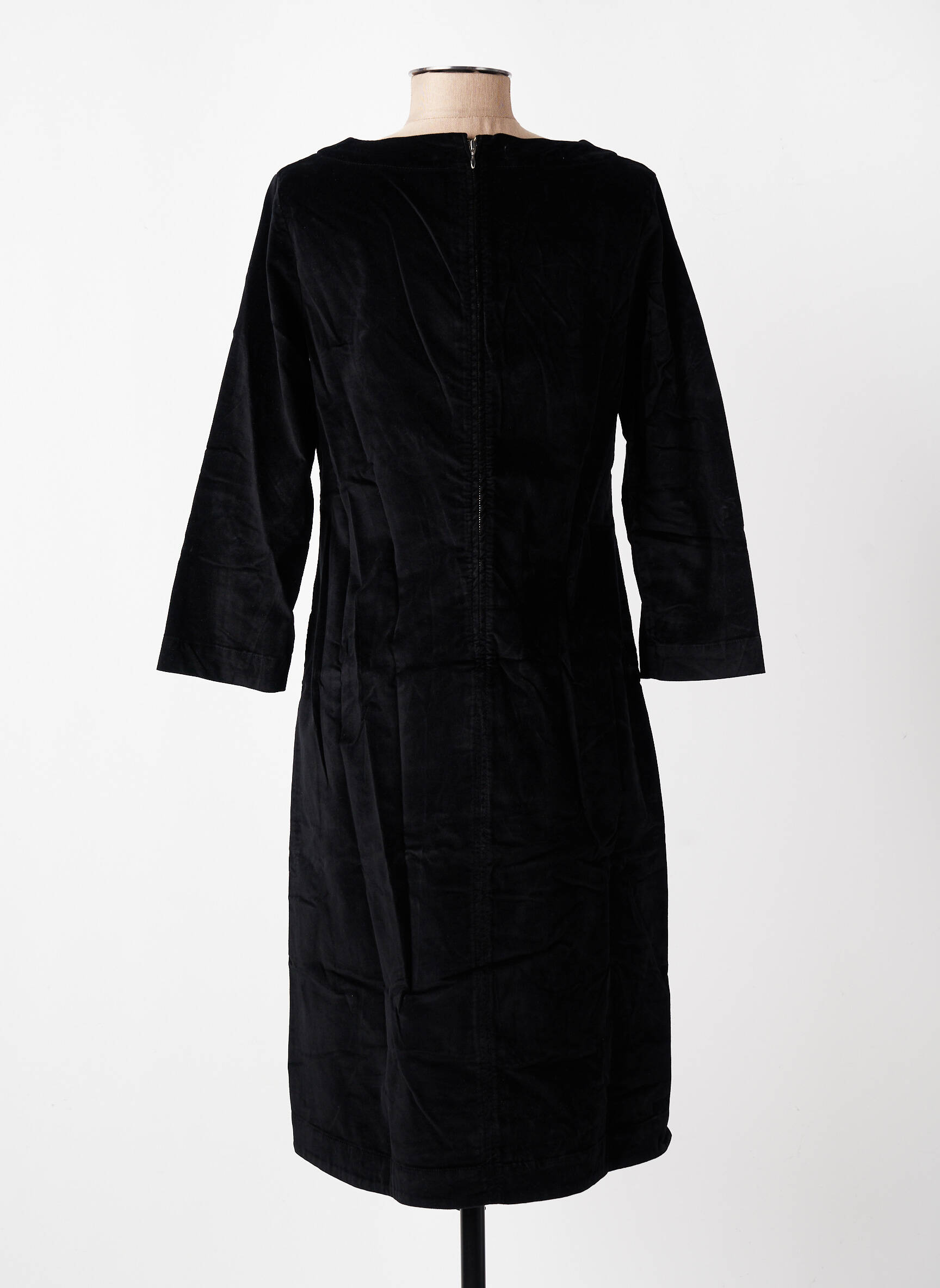 Robe mi-longue manches 3/4 manches 3/4 noir COUTURIST femme