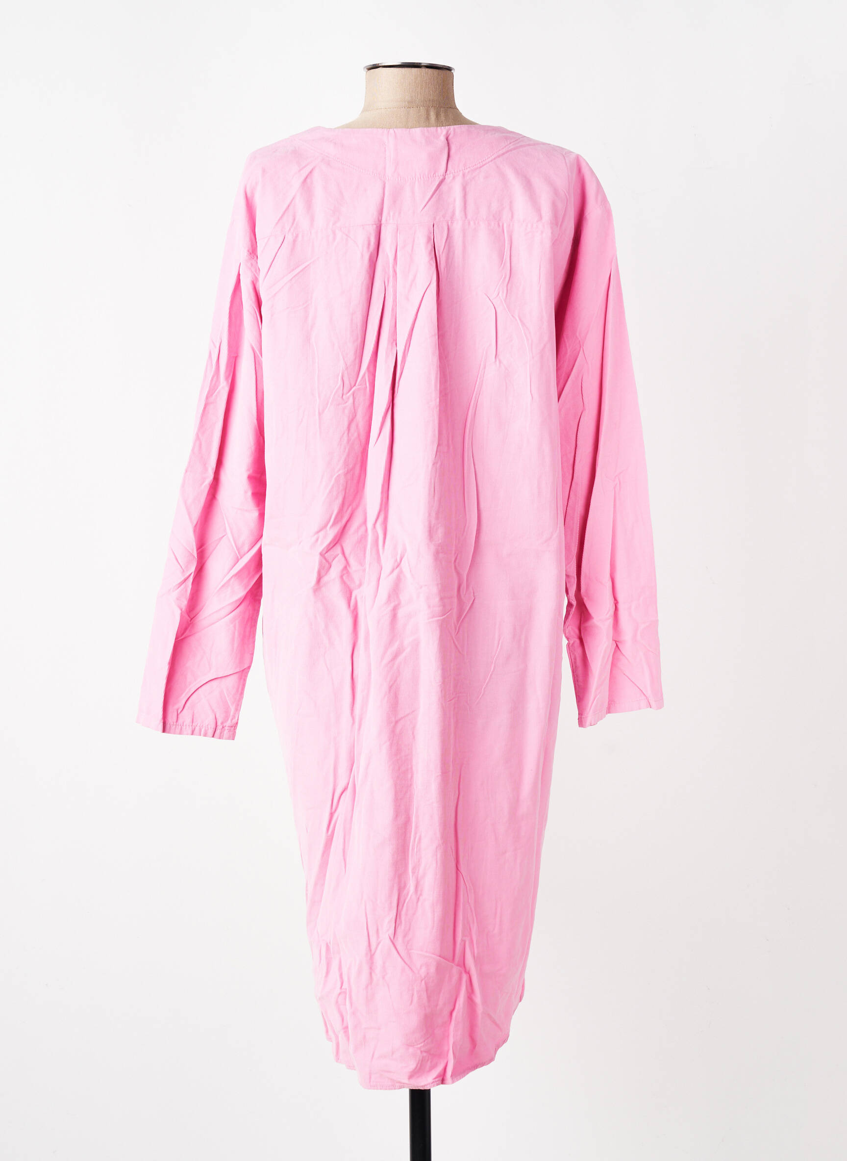 Robe mi-longue manches longues manches longues rose COUTURIST femme