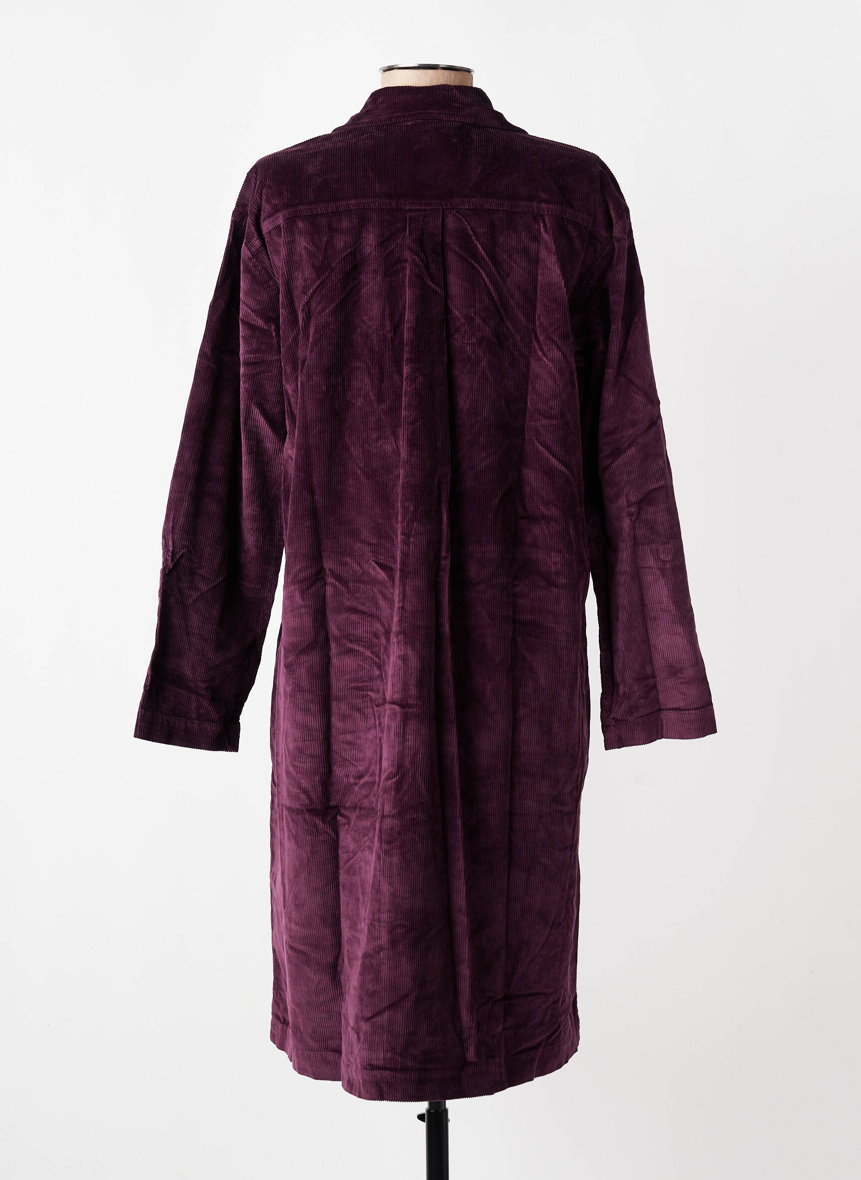 Robe mi-longue manches longues manches longues violet COUTURIST femme
