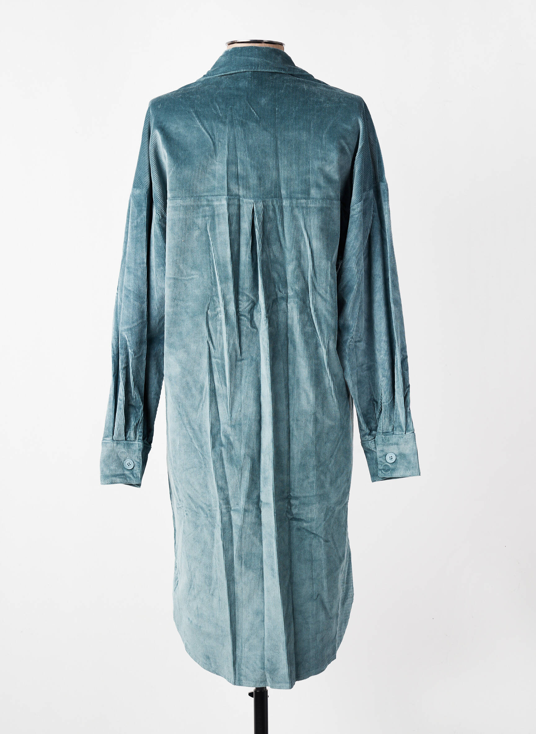 Robe mi-longue manches longues manches longues vert COUTURIST femme