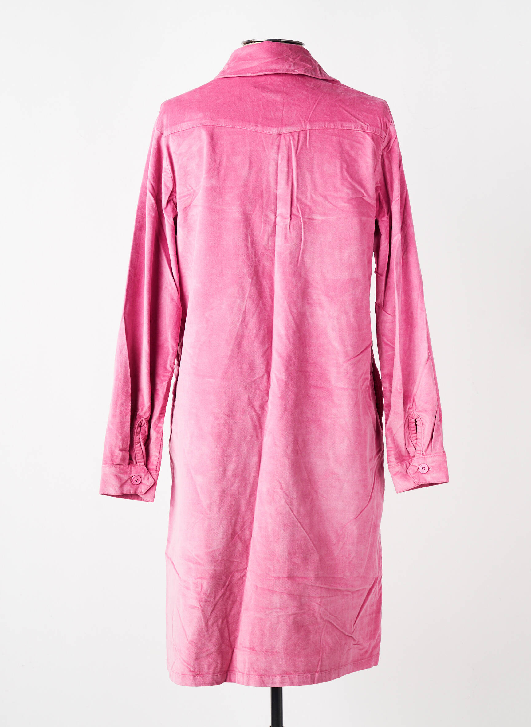 Robe mi-longue manches longues manches longues rose COUTURIST femme