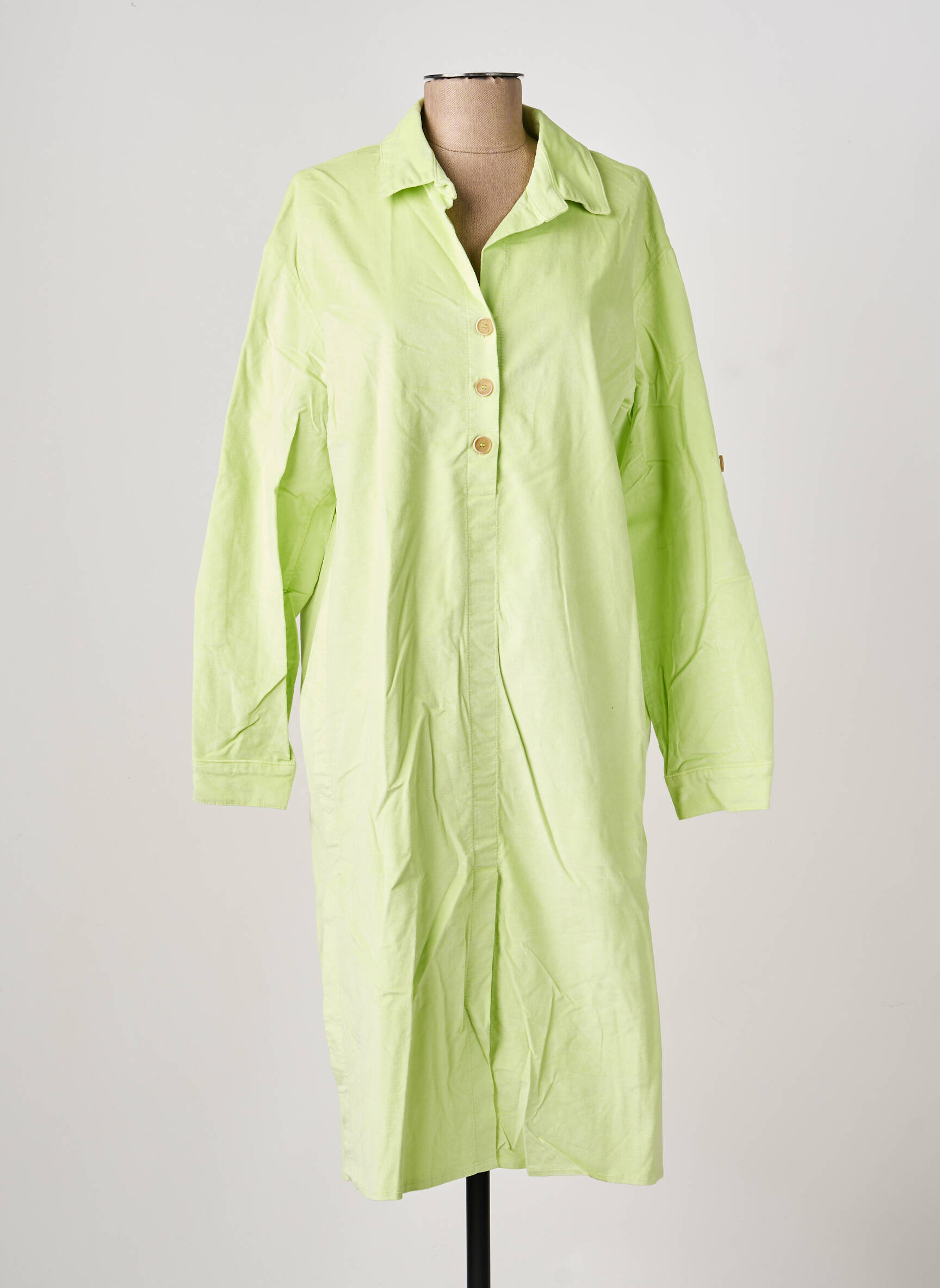 Robe longue manches longues manches longues vert COUTURIST femme