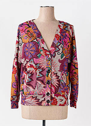 Veste casual col rond rose COUTURIST femme