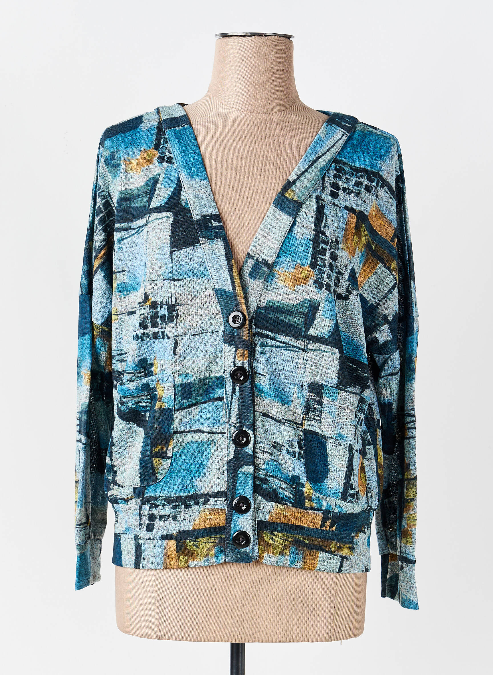 Veste casual poches bleu COUTURIST femme