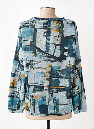 Pull tissage chiné manches longues bleu COUTURIST femme