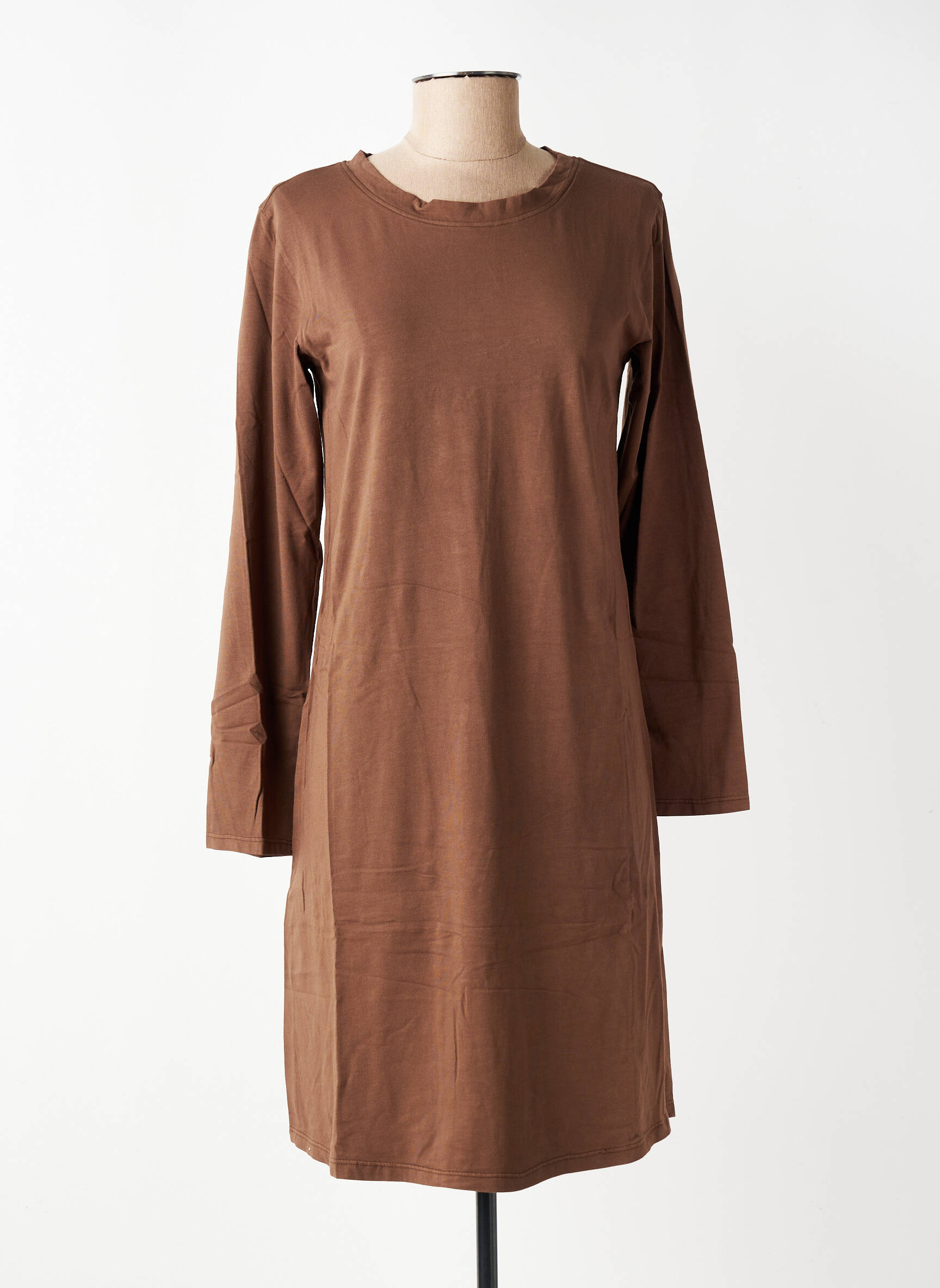 Robe courte manches longues manches longues marron COUTURIST femme