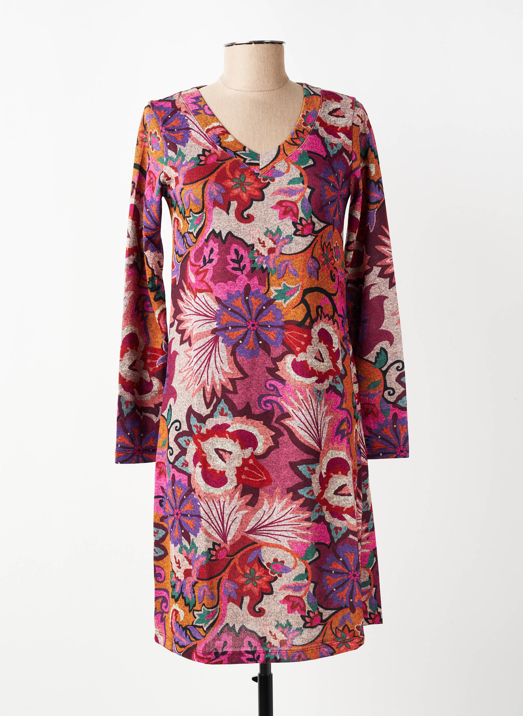 Robe courte manches longues manches longues rose COUTURIST femme