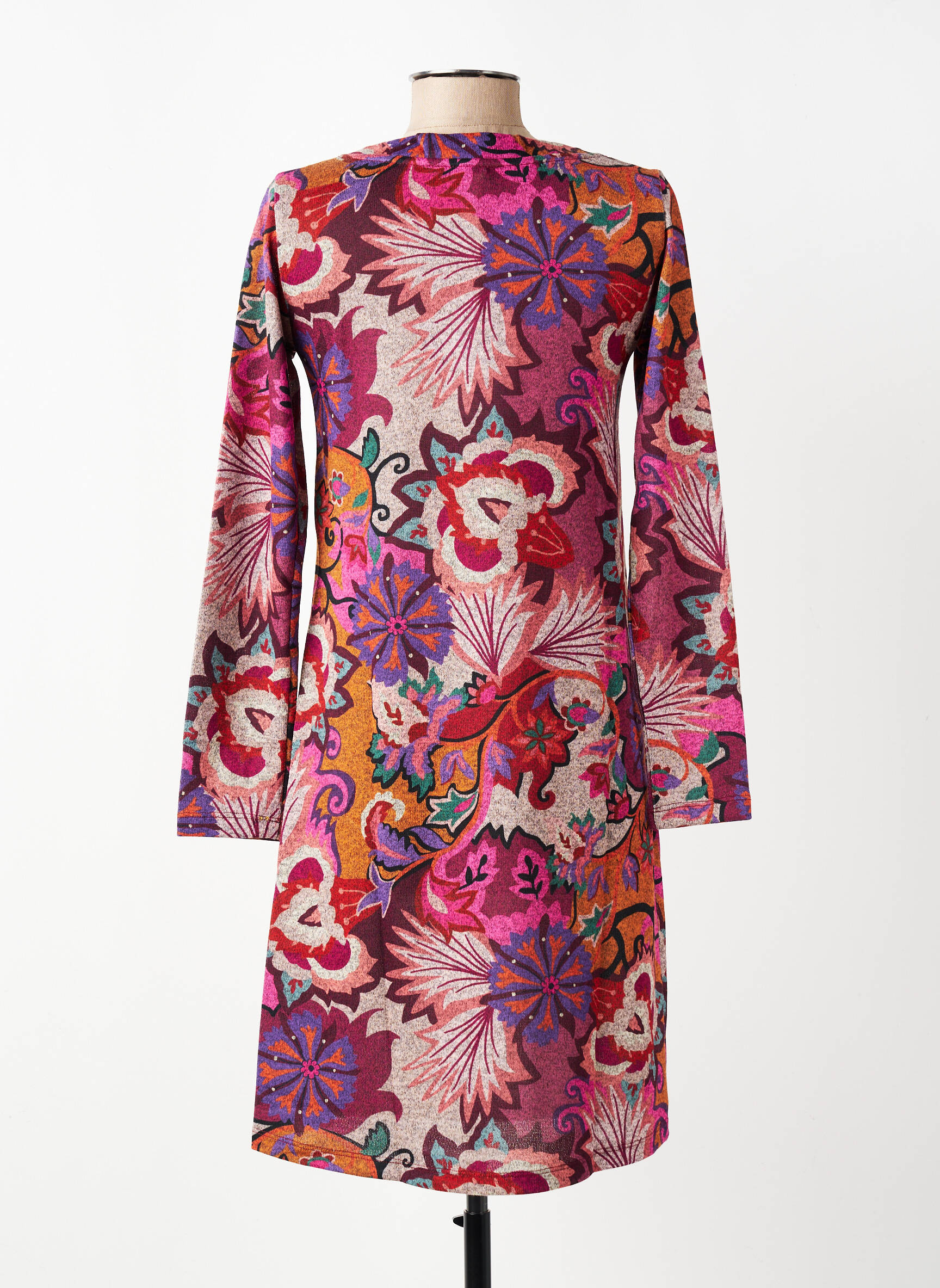 Robe courte manches longues manches longues rose COUTURIST femme